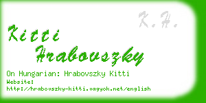 kitti hrabovszky business card